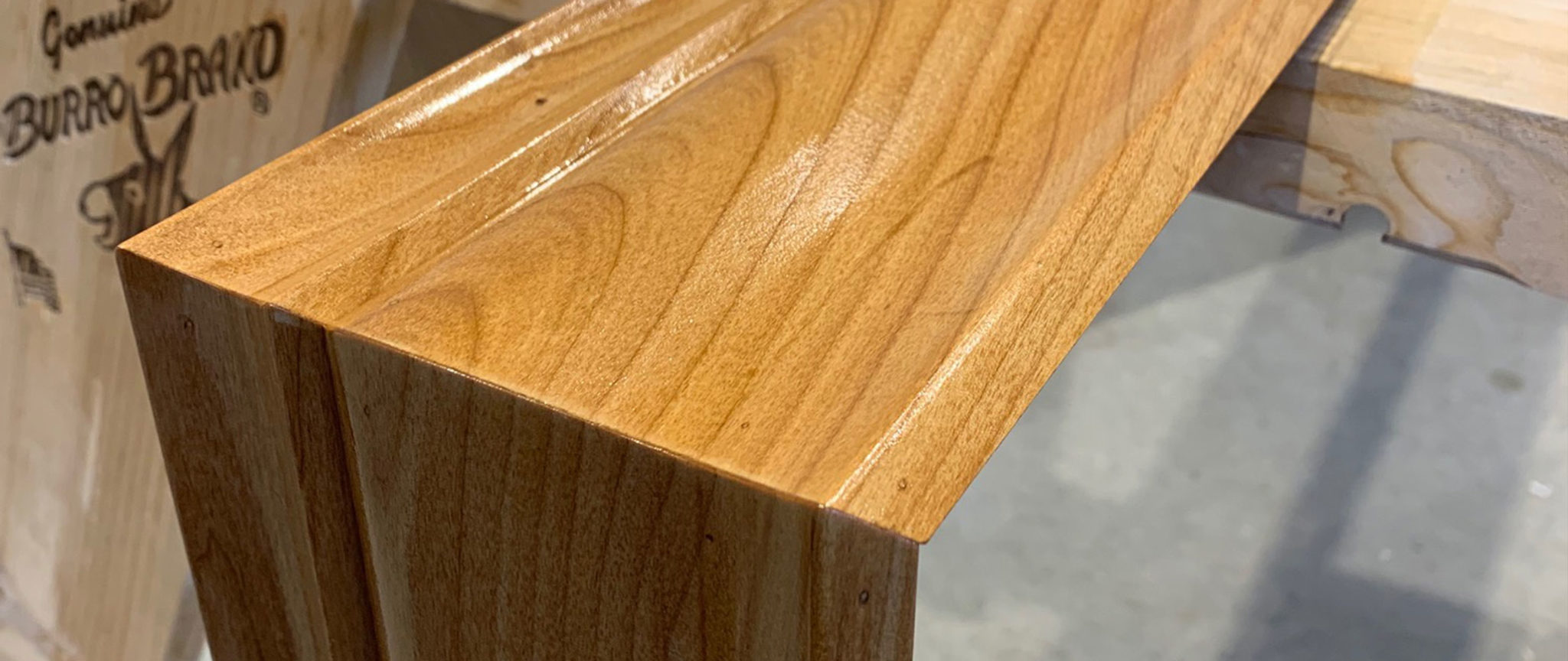 in-progress Custom Wood Cornice | Peak Window Coverings